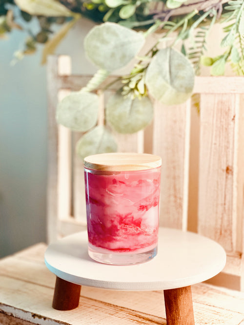 Pink Blush Cloud Marble Candle 💗☁️⚡️💐